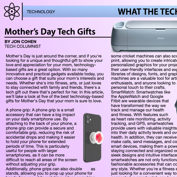 Mother&#39;s Day Tech Gifts - May 2023