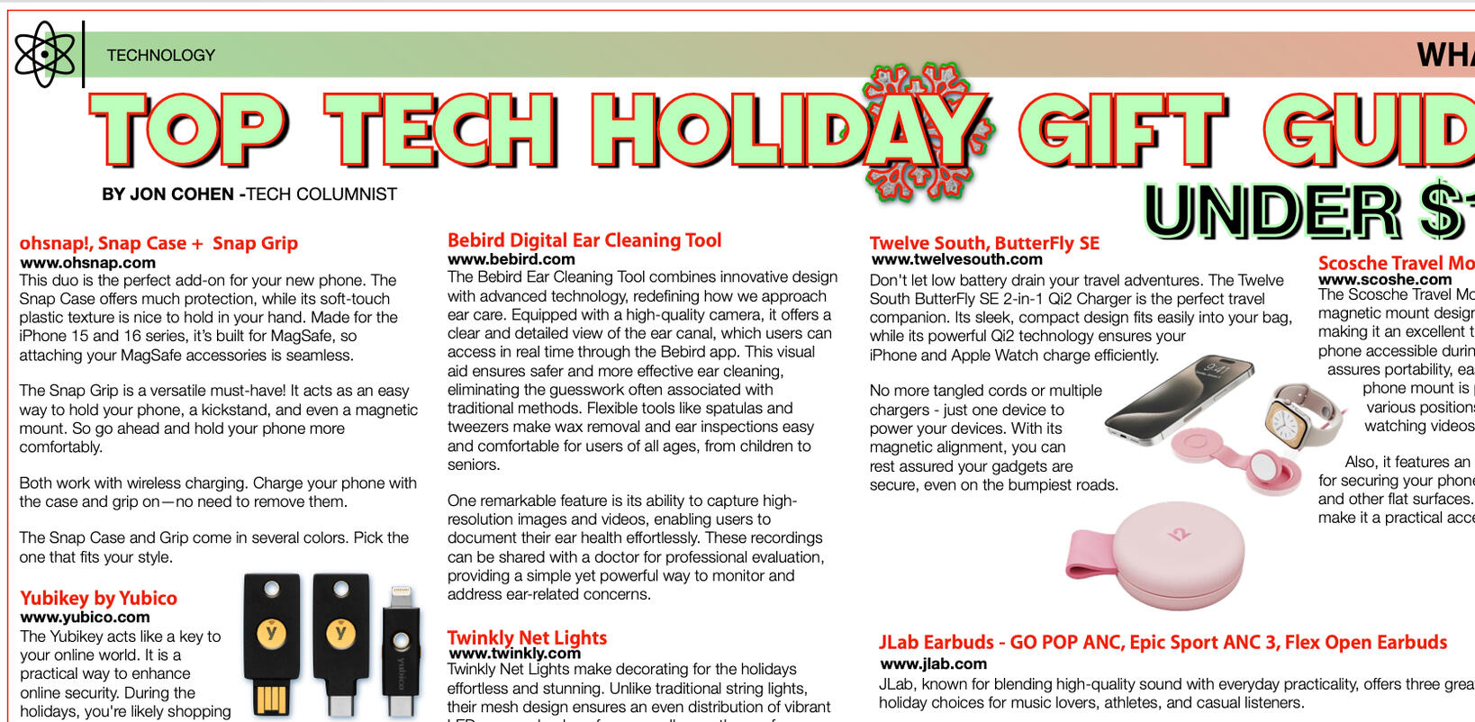 Top Tech Holiday Gift Guide - Dec. 2024